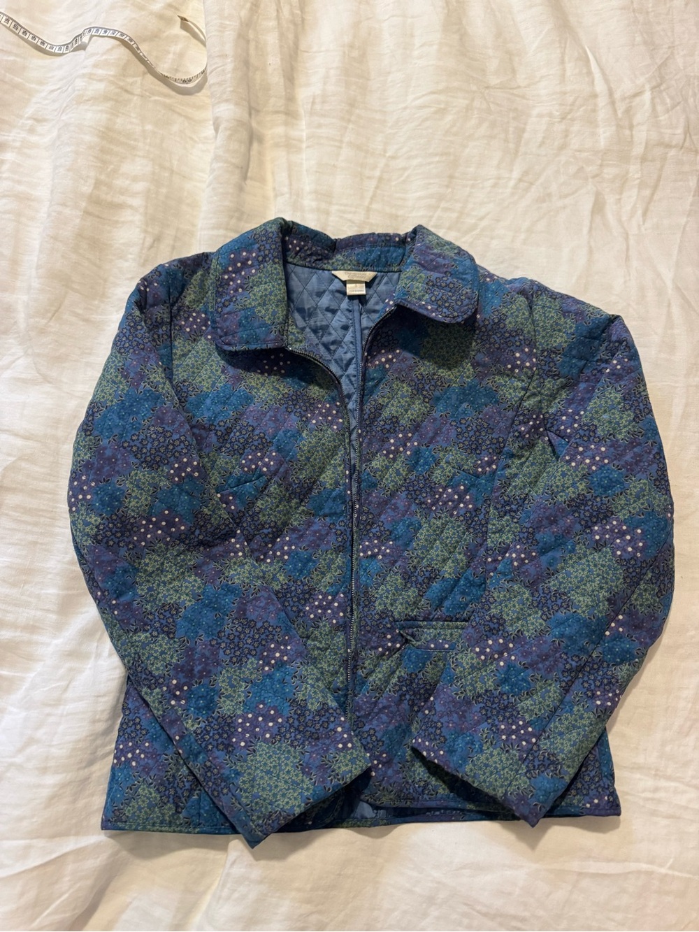 Christopher & Banks Quilted Floral-Print Jacket